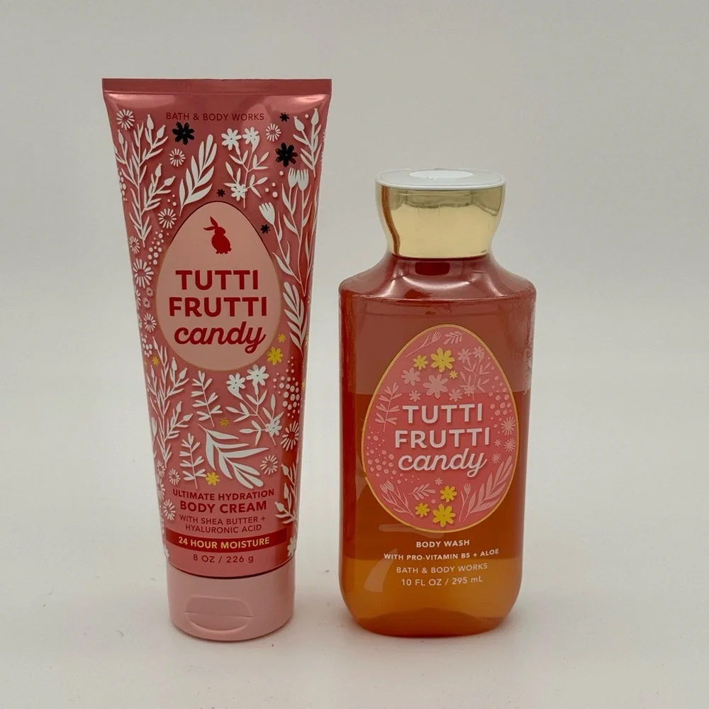 Bath & Body Works Tutti Frutti Candy Easter Body Wash & Lotion Gift Set NWT